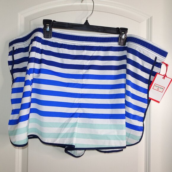 Hunter Blue Striped Shorts Plus Size NWT - Picture 1 of 5